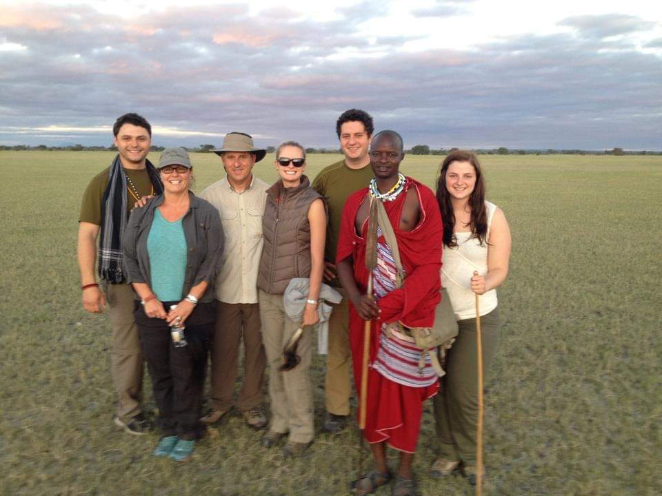 Anthony Bay's family on safari in the Serengeti